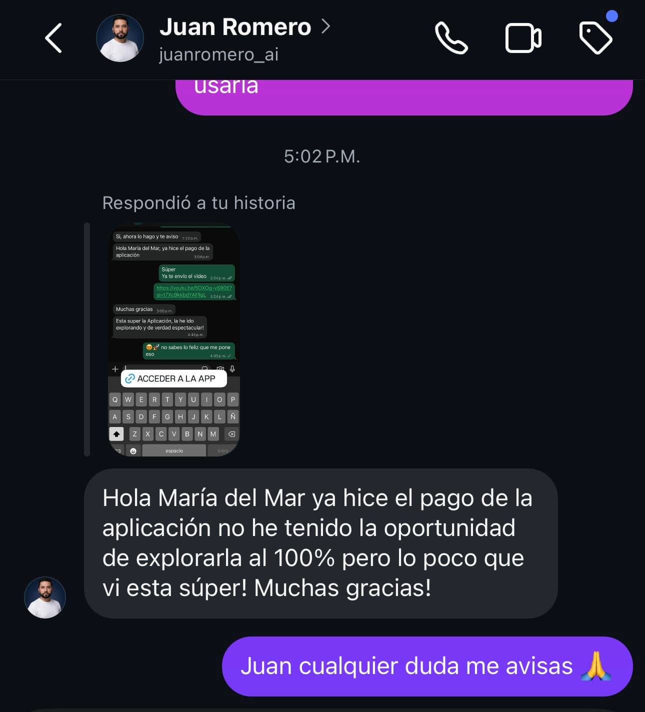 WhatsApp Testimonial