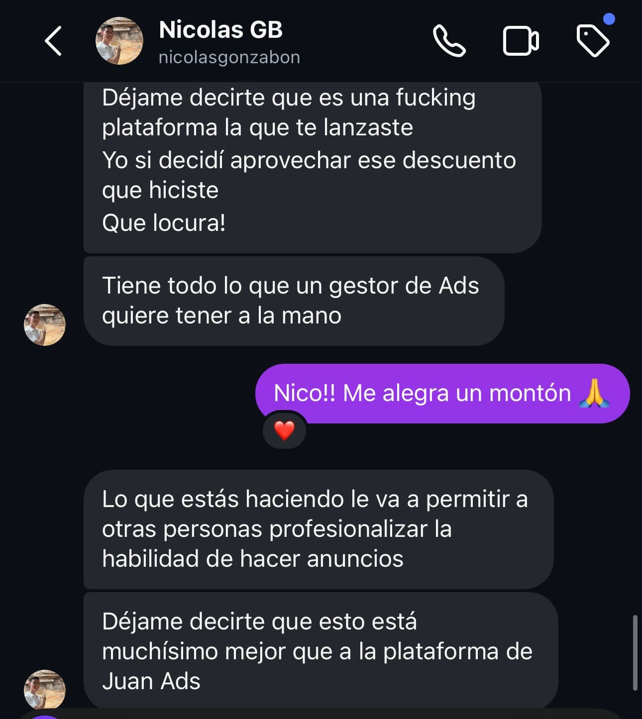 WhatsApp Testimonial